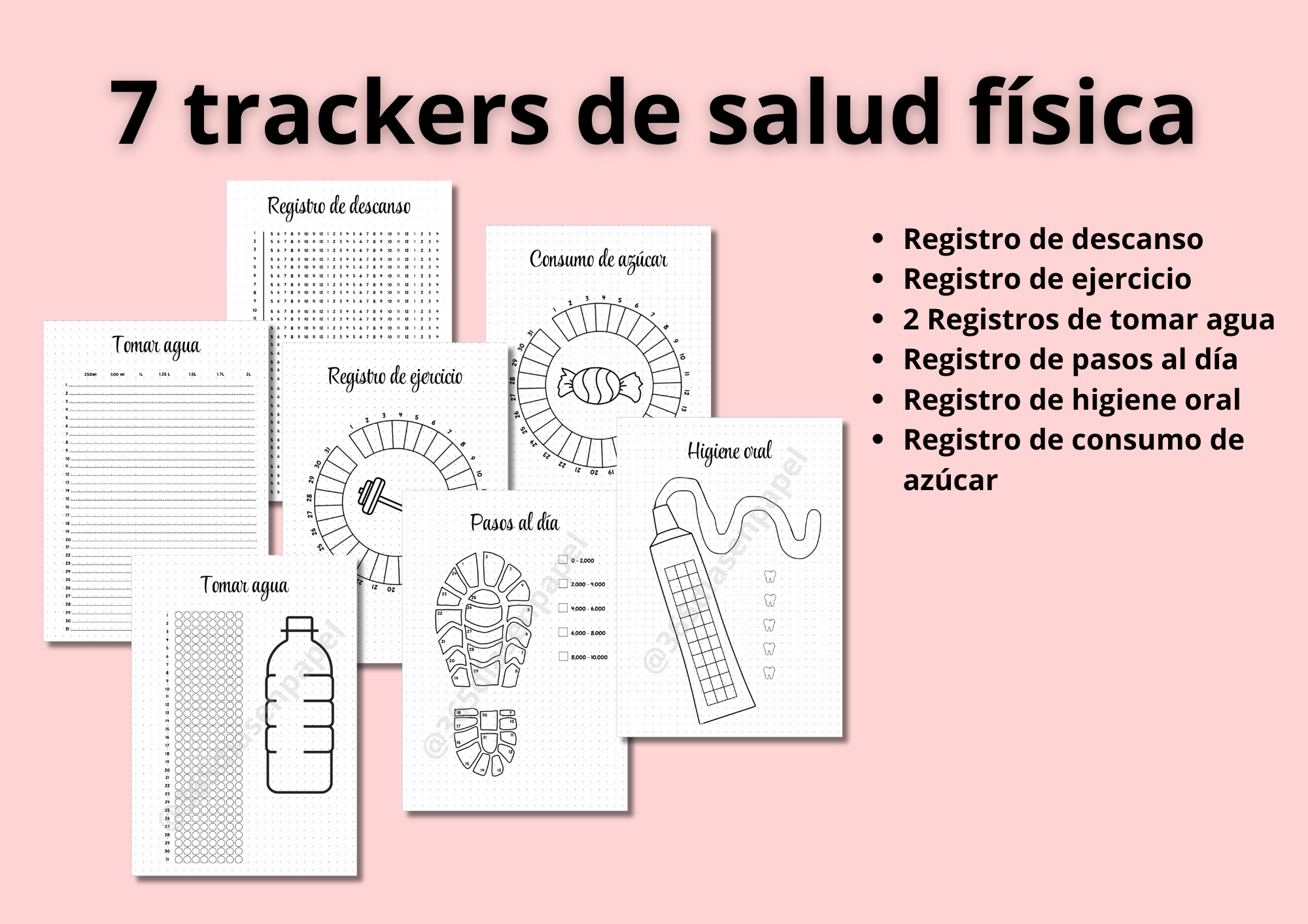 Trackers mensuales (21 diseños)