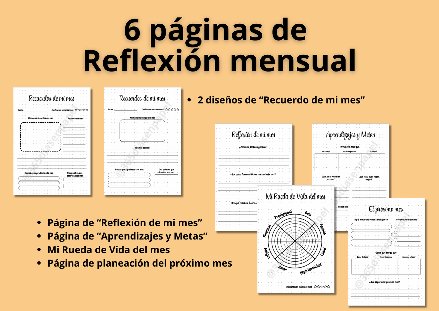 Reflexión de día, semana y mes