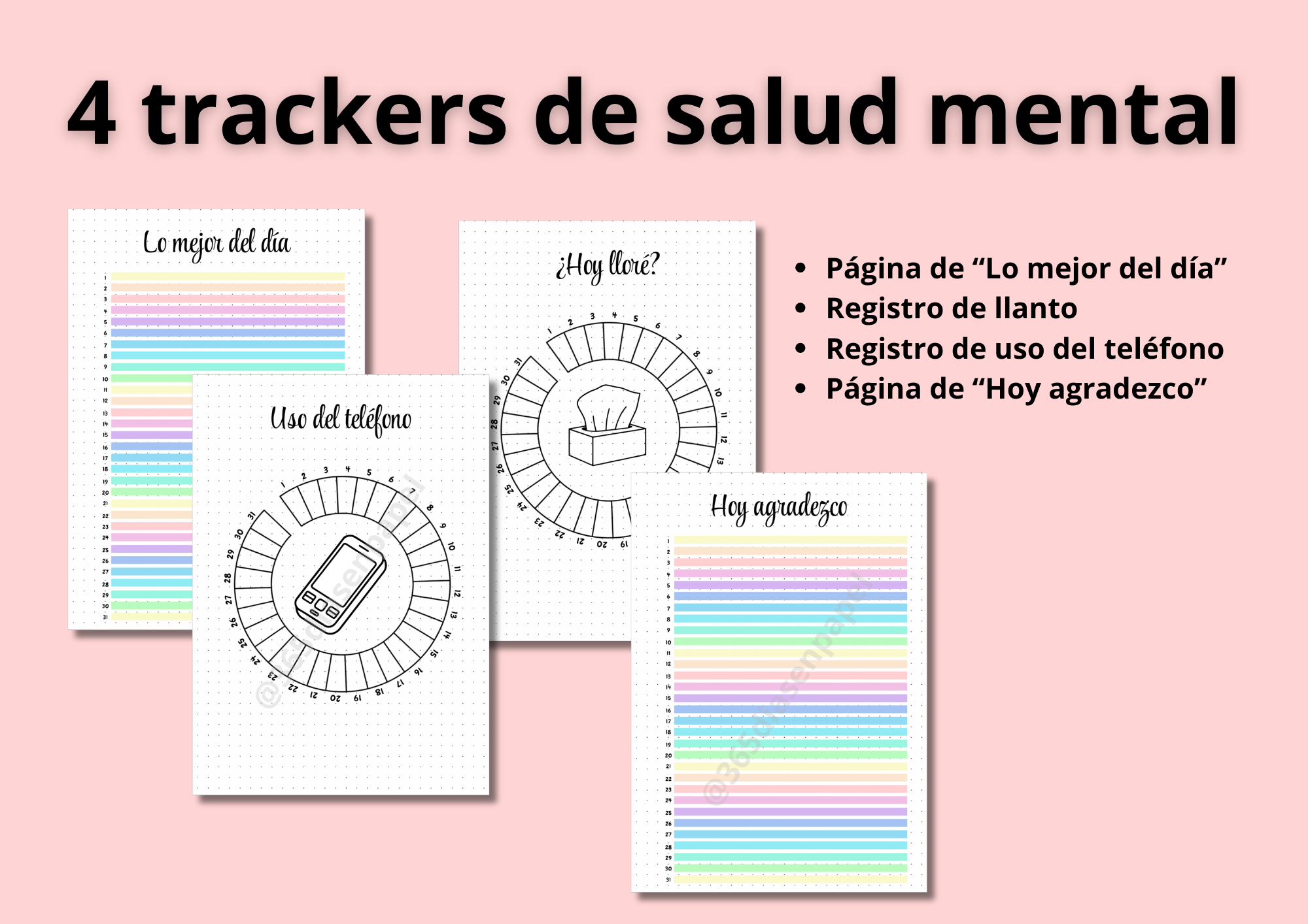 Trackers mensuales (21 diseños)