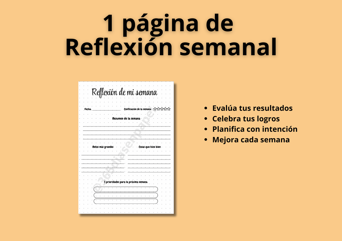 Reflexión de día, semana y mes