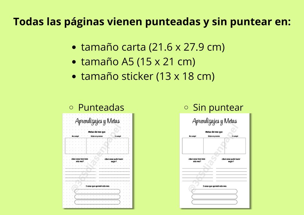 Reflexión de día, semana y mes