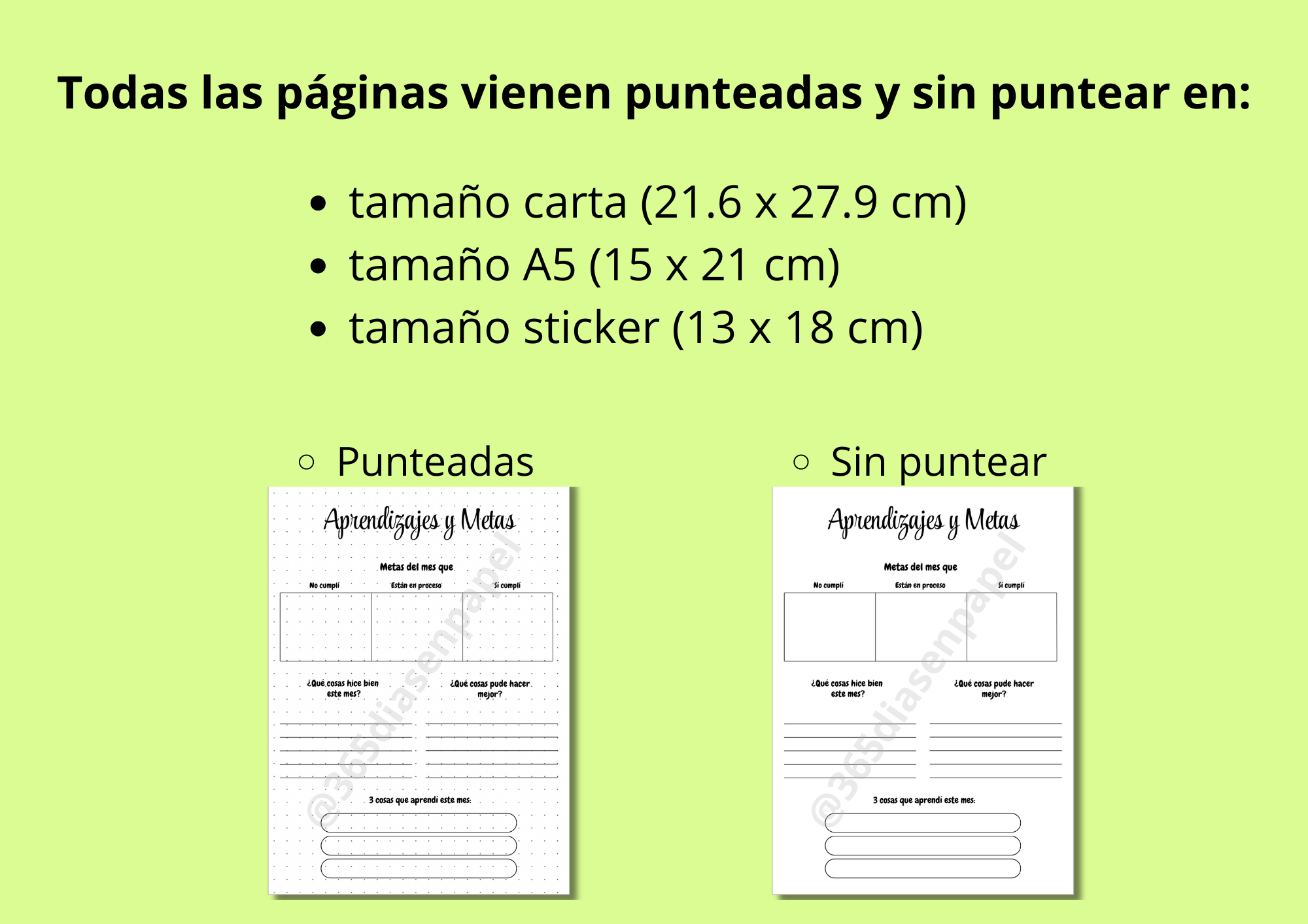 Reflexión de día, semana y mes