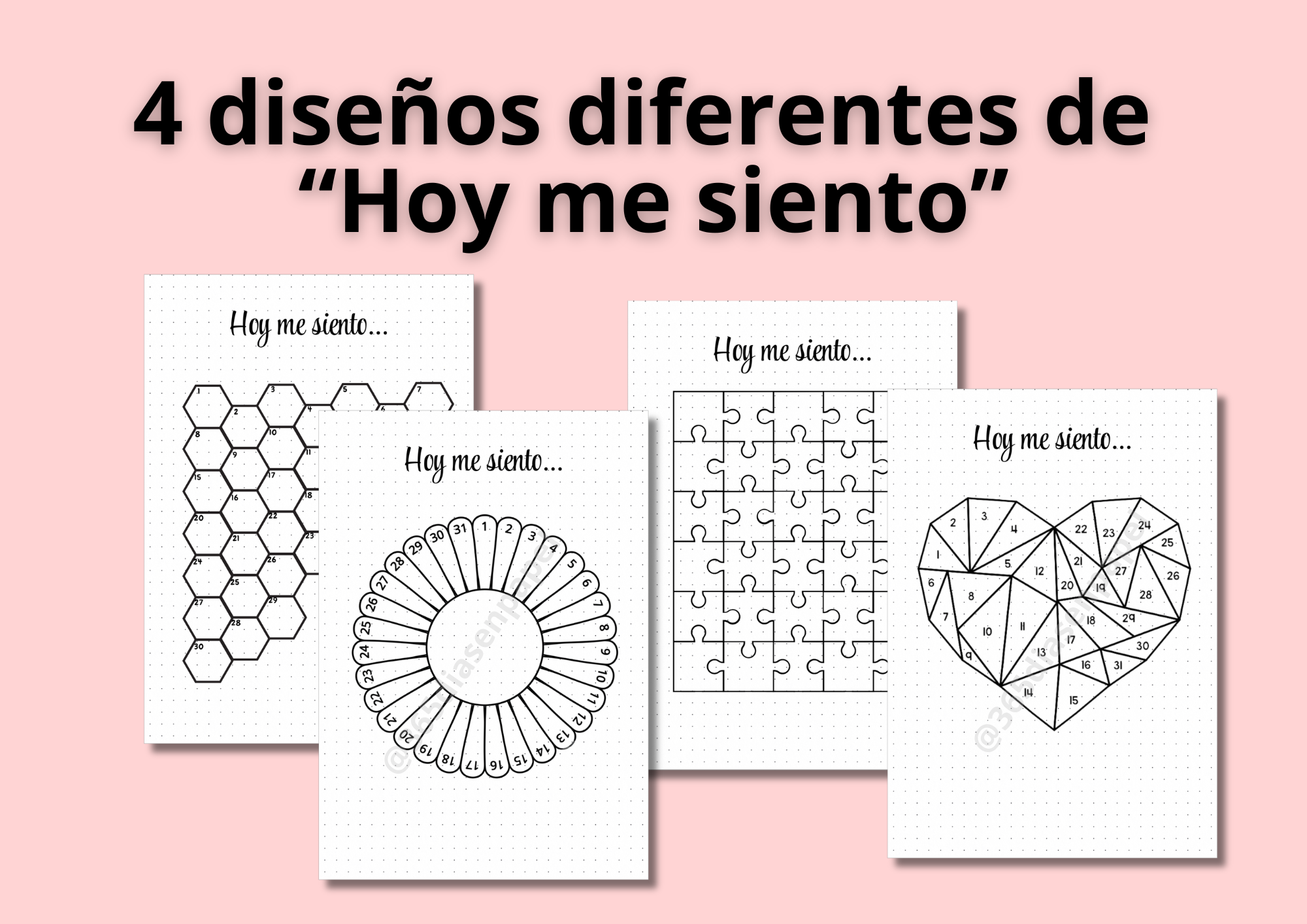 Trackers mensuales (21 diseños)